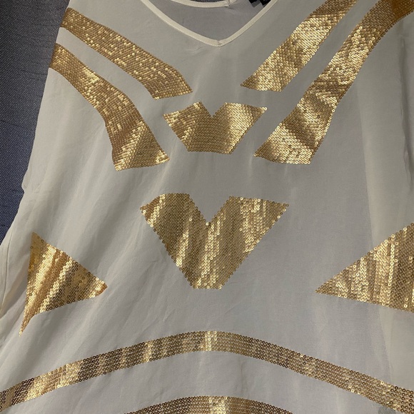 🌸Worthington Sheer Cap Sleeve Top Size Large - Picture 3 of 5